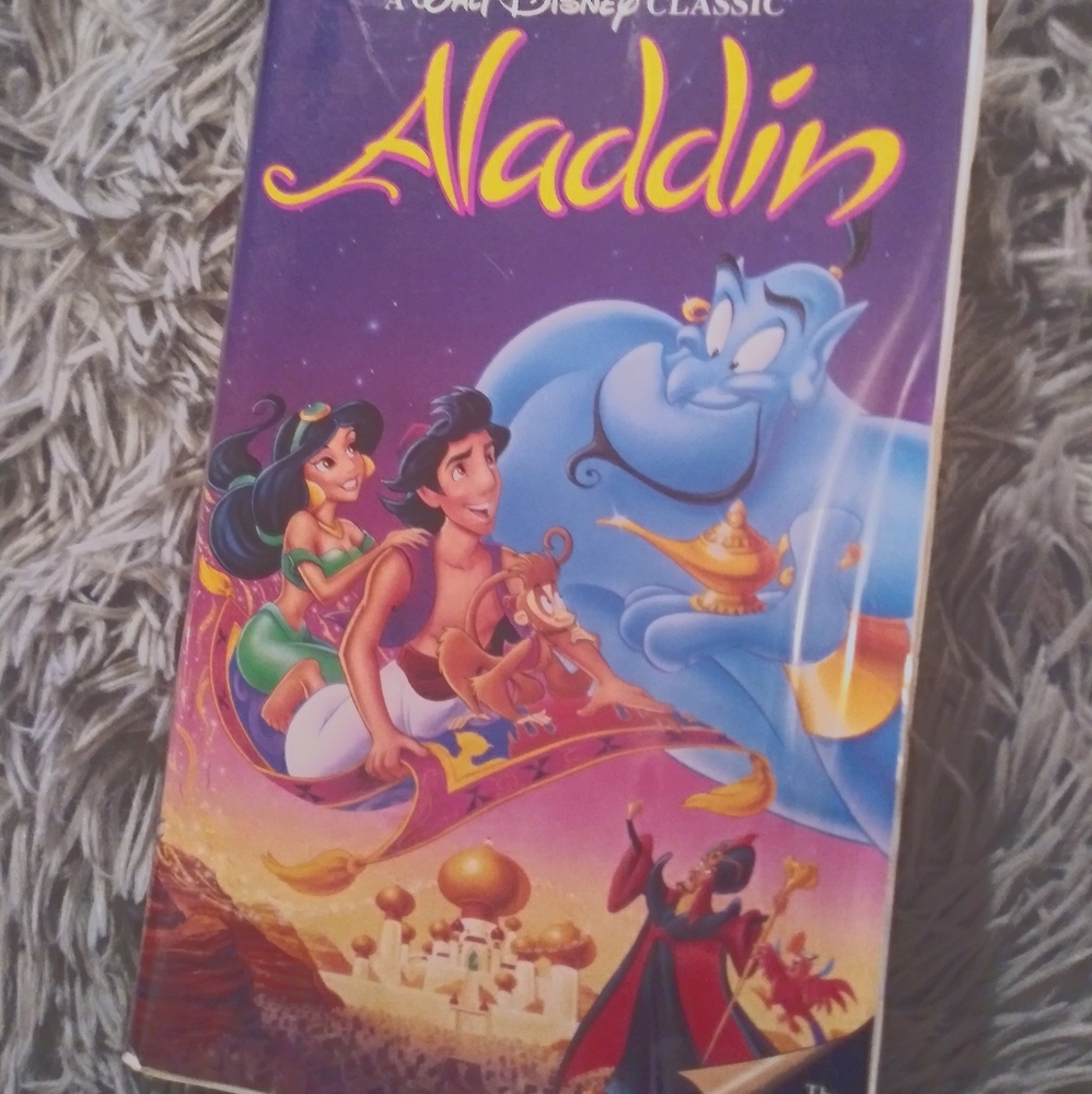 ❤*RARE* Black Diamond Aladdin WALT DISNEY VHS